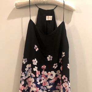 EXPRESS reversible tank top - floral pattern & black